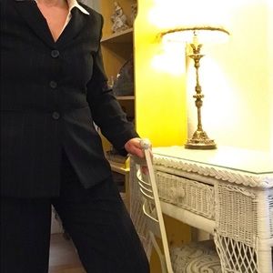 Black suit with cream threading (includes shirt)